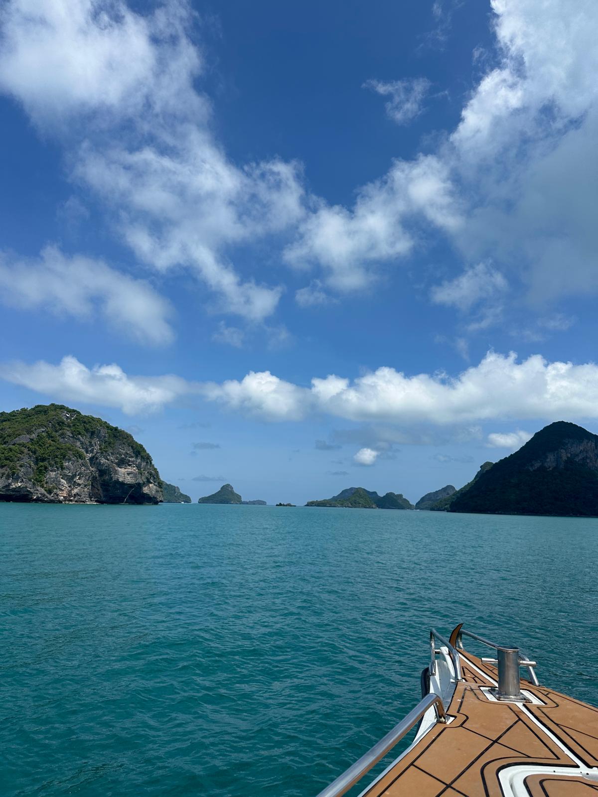 Gleiten Sie auf kristallklarem, türkisblauem Wasser vorbei an majestätischen, grünen Inseln und spüren Sie die Freiheit des Ozeans. An Bord unserer komfortablen Boote erleben Sie dieses tropische Paradies aus der schönsten Perspektive. Sichern Sie sich Ihren Platz an Deck und lassen Sie den Alltag am Horizont zurück.